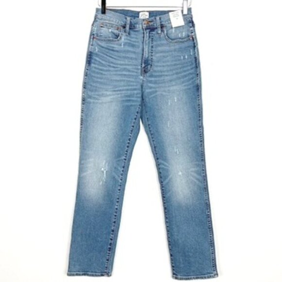 NWT J. Crew Jeans High-Rise Vintage Straight Perfecting Pockets Women's Size 28